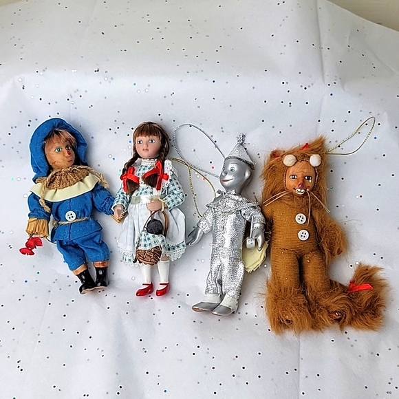Vintage Wizard of Oz Porcelain Doll ornaments set - Picture 1 of 10